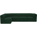 Meridian Ollie Green Boucle Fabric Modular Sectional IMAGE 5