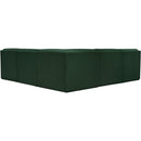 Meridian Ollie Green Boucle Fabric Modular Sectional IMAGE 3