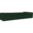 Meridian Ollie Green Boucle Fabric Modular Sectional IMAGE 4