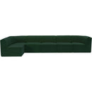 Meridian Ollie Green Boucle Fabric Modular Sectional IMAGE 5