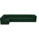 Meridian Ollie Green Boucle Fabric Modular Sectional IMAGE 6
