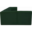 Meridian Ollie Green Boucle Fabric Modular Sectional IMAGE 7