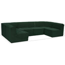 Meridian Ollie Green Boucle Fabric Modular Sectional IMAGE 12
