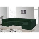 Meridian Ollie Green Boucle Fabric Modular Sectional IMAGE 2