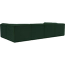 Meridian Ollie Green Boucle Fabric Modular Sectional IMAGE 3
