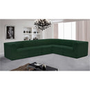 Meridian Ollie Green Boucle Fabric Modular Sectional IMAGE 2
