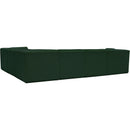 Meridian Ollie Green Boucle Fabric Modular Sectional IMAGE 3