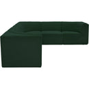 Meridian Ollie Green Boucle Fabric Modular Sectional IMAGE 6
