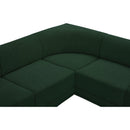 Meridian Ollie Green Boucle Fabric Modular Sectional IMAGE 9