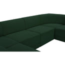Meridian Ollie Green Boucle Fabric Modular Sectional IMAGE 10