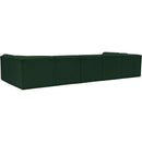 Meridian Ollie Green Boucle Fabric Modular Sectional IMAGE 4
