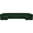 Meridian Ollie Green Boucle Fabric Modular Sectional IMAGE 5