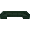 Meridian Ollie Green Boucle Fabric Modular Sectional IMAGE 6