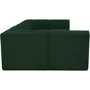 Meridian Ollie Green Boucle Fabric Modular Sectional IMAGE 7