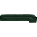 Meridian Ollie Green Boucle Fabric Modular Sectional IMAGE 6