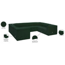 Meridian Ollie Green Boucle Fabric Modular Sectional IMAGE 15