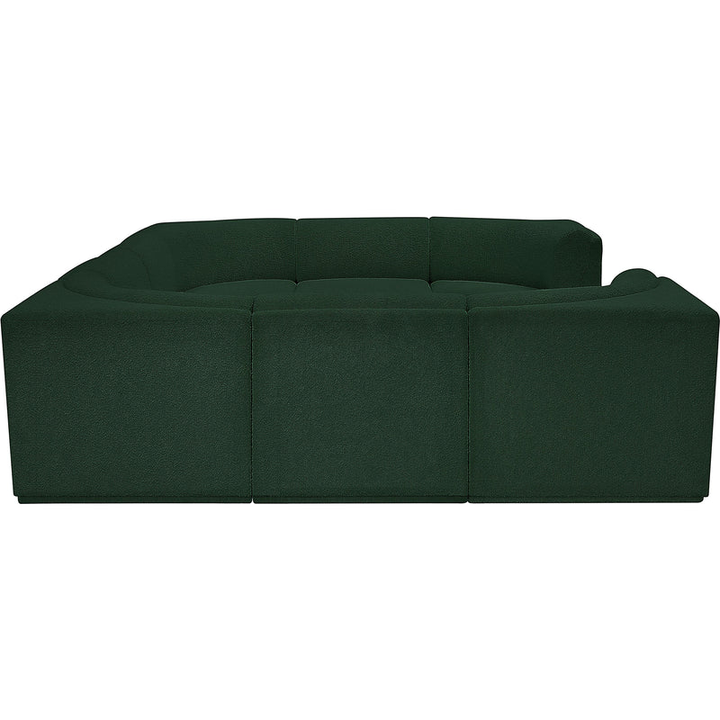 Meridian Ollie Green Boucle Fabric Modular Sectional IMAGE 7
