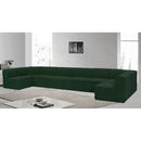 Meridian Ollie Green Boucle Fabric Modular Sectional IMAGE 2