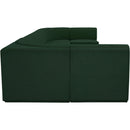 Meridian Ollie Green Boucle Fabric Modular Sectional IMAGE 6