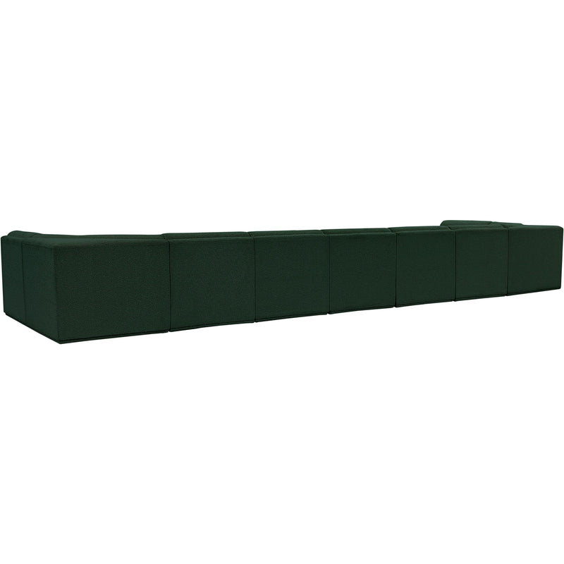 Meridian Ollie Green Boucle Fabric Modular Sectional IMAGE 4