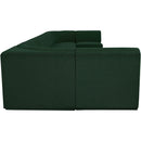 Meridian Ollie Green Boucle Fabric Modular Sectional IMAGE 7