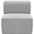Meridian Ollie Grey Boucle Fabric Armless IMAGE 4