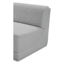 Meridian Ollie Grey Boucle Fabric Armless IMAGE 6