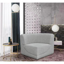 Meridian Ollie Grey Boucle Fabric Corner IMAGE 2