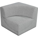 Meridian Ollie Grey Boucle Fabric Corner IMAGE 4