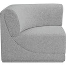 Meridian Ollie Grey Boucle Fabric Corner IMAGE 5