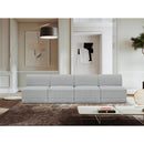 Meridian Ollie Grey Boucle Fabric Modular Sofa IMAGE 2