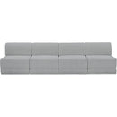Meridian Ollie Grey Boucle Fabric Modular Sofa IMAGE 4