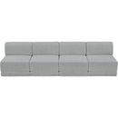 Meridian Ollie Grey Boucle Fabric Modular Sofa IMAGE 5