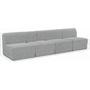 Meridian Ollie Grey Boucle Fabric Modular Sofa IMAGE 8
