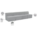 Meridian Ollie Grey Boucle Fabric Modular Sofa IMAGE 9