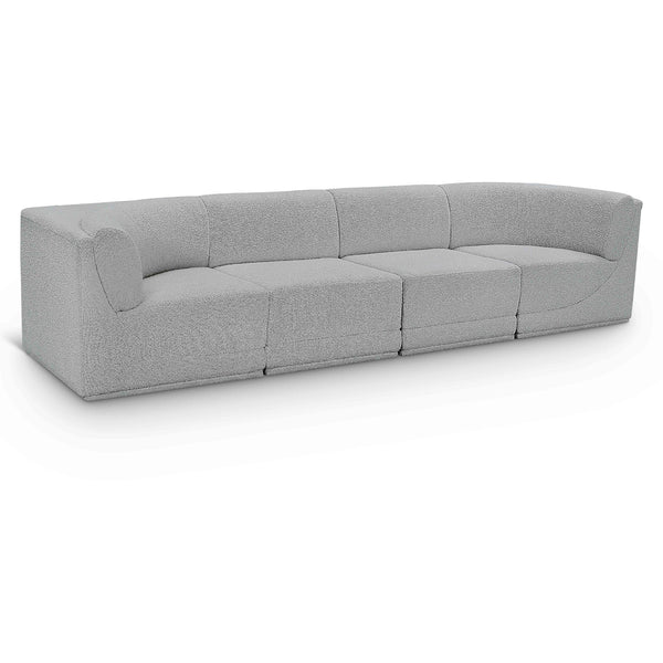 Meridian Ollie Grey Boucle Fabric Modular Sofa IMAGE 1