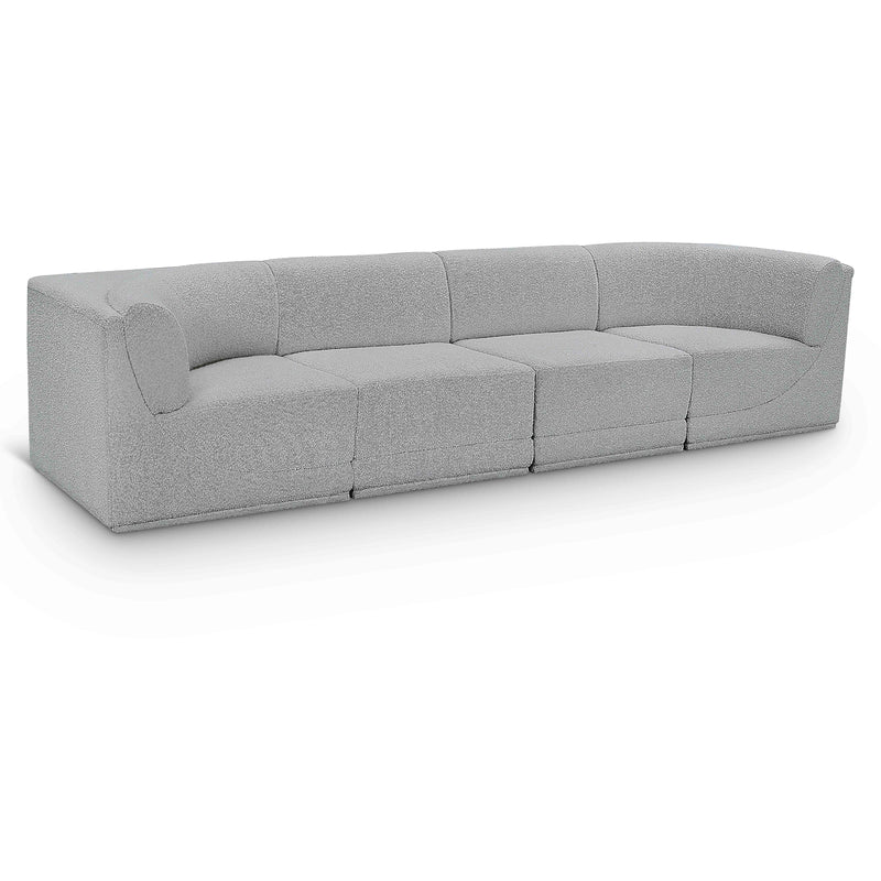 Meridian Ollie Grey Boucle Fabric Modular Sofa IMAGE 1