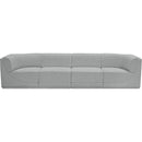 Meridian Ollie Grey Boucle Fabric Modular Sofa IMAGE 5