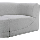Meridian Ollie Grey Boucle Fabric Modular Sofa IMAGE 9