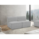 Meridian Ollie Grey Boucle Fabric Modular Sofa IMAGE 2