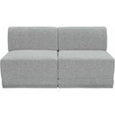 Meridian Ollie Grey Boucle Fabric Modular Sofa IMAGE 4