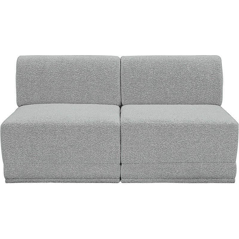 Meridian Ollie Grey Boucle Fabric Modular Sofa IMAGE 4