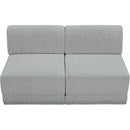 Meridian Ollie Grey Boucle Fabric Modular Sofa IMAGE 5