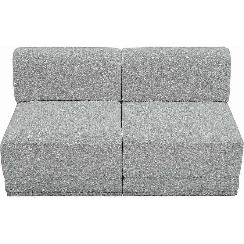 Meridian Ollie Grey Boucle Fabric Modular Sofa IMAGE 5