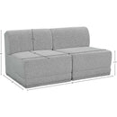 Meridian Ollie Grey Boucle Fabric Modular Sofa IMAGE 8