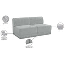 Meridian Ollie Grey Boucle Fabric Modular Sofa IMAGE 9