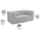 Meridian Ollie Grey Boucle Fabric Modular Sofa IMAGE 11