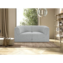 Meridian Ollie Grey Boucle Fabric Modular Sofa IMAGE 2
