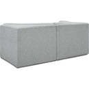 Meridian Ollie Grey Boucle Fabric Modular Sofa IMAGE 4