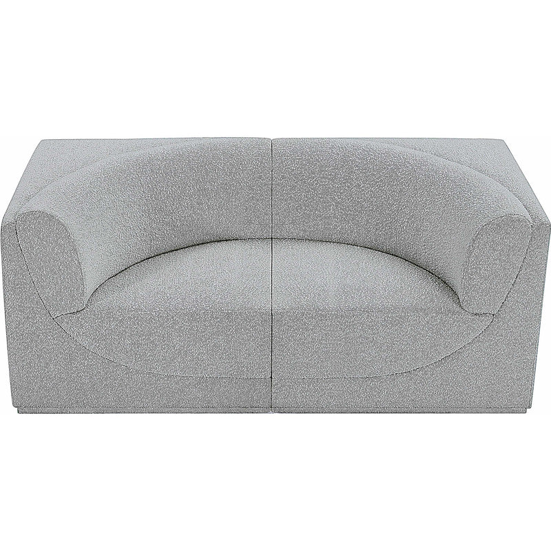 Meridian Ollie Grey Boucle Fabric Modular Sofa IMAGE 6